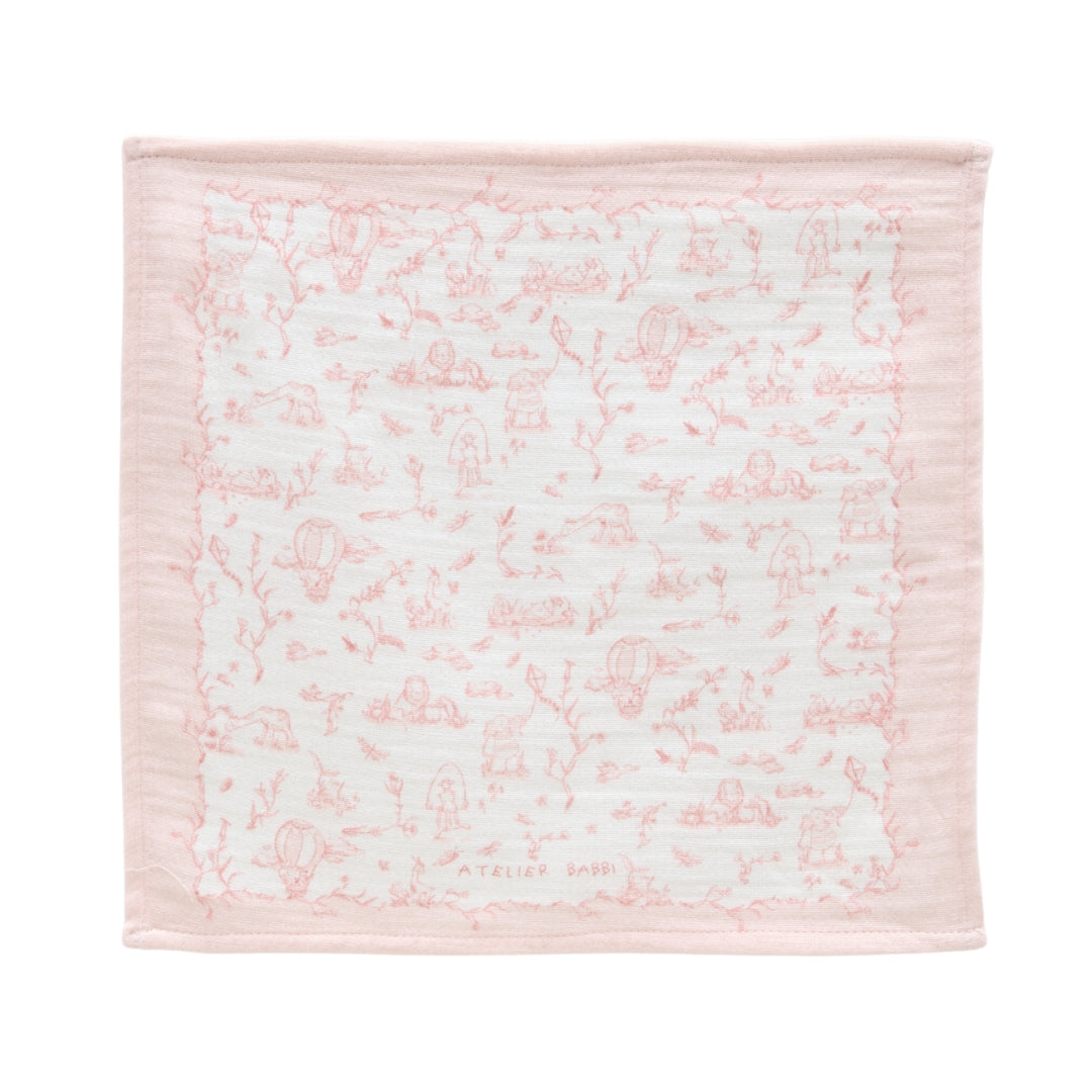 Toile De Jouy Muslin Cloth - Pink