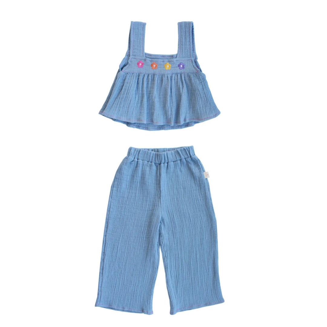 Muslin Flouncy Crop Set