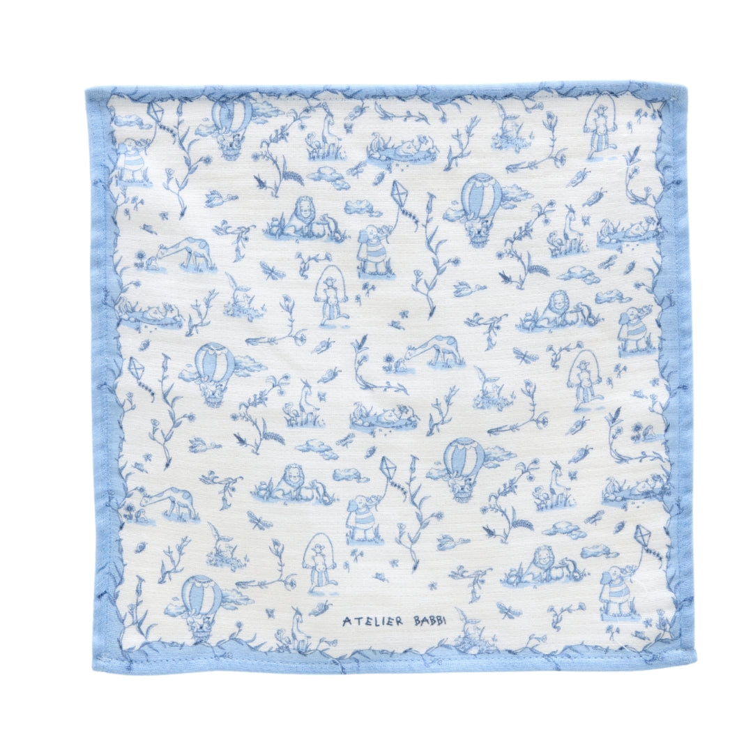 Toile De Jouy Muslin Cloth - Blue