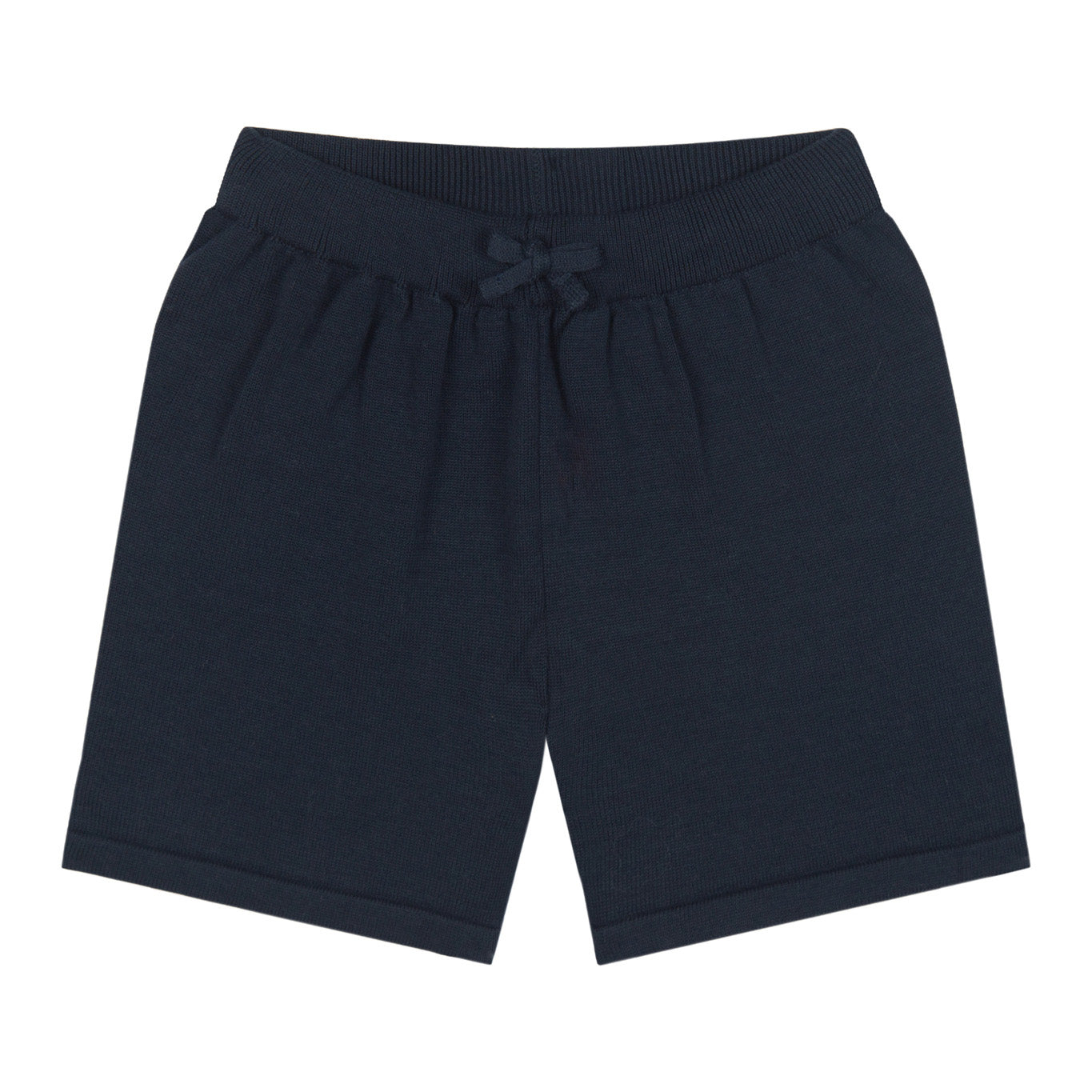 Navy Knit Shorts Set