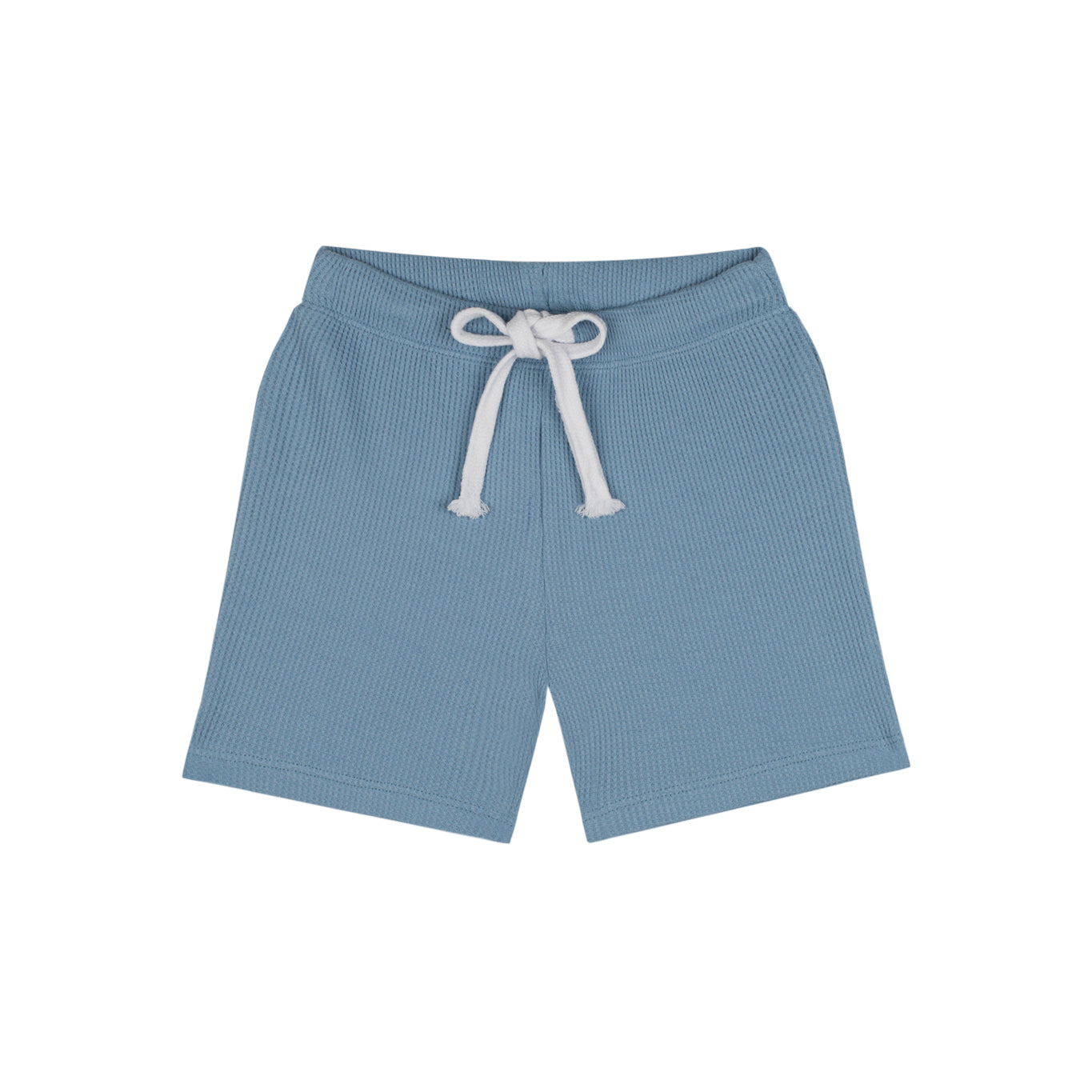 Blue Waffle Shorts Set