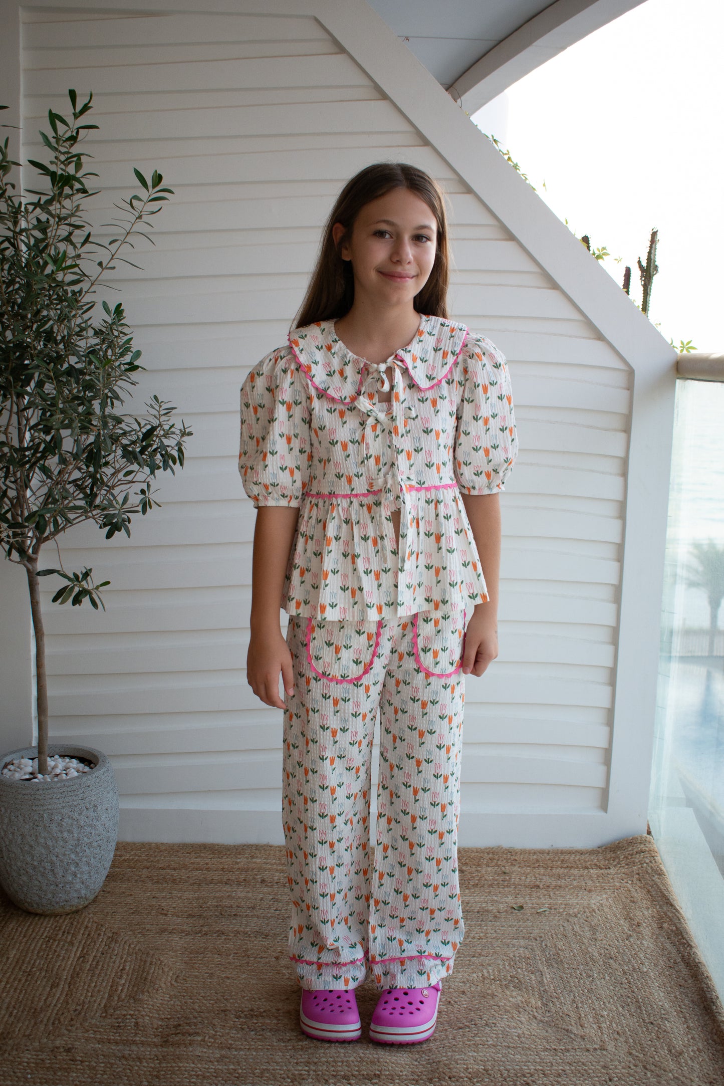 Gaia Trousers Set - Tulip