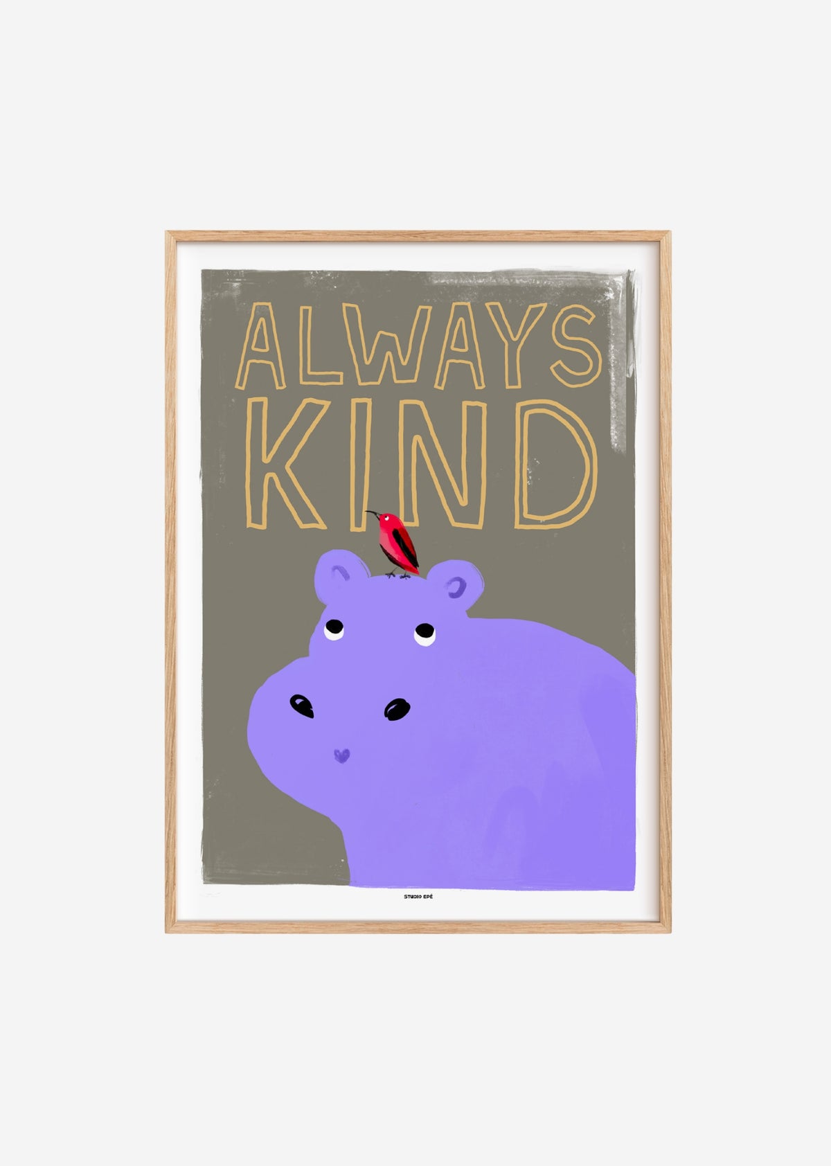 Poster - Hippo (Purple)