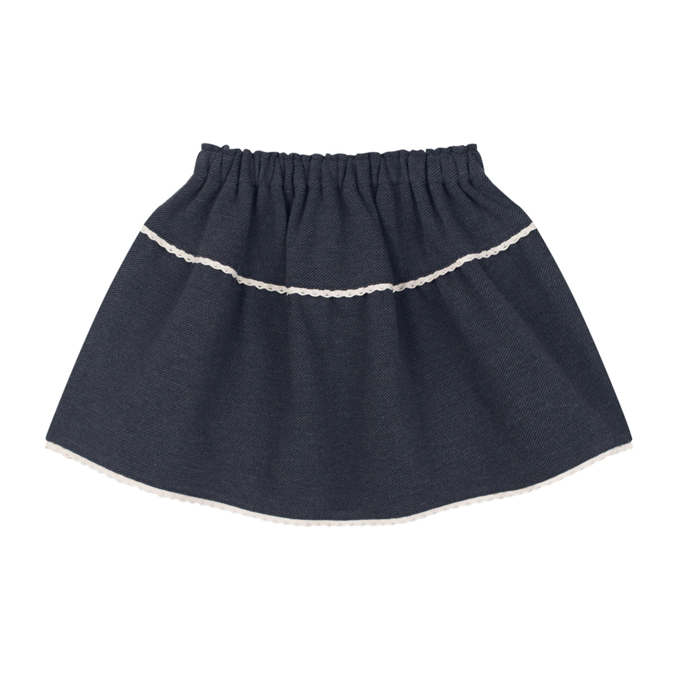 Grey Skirt with Trim