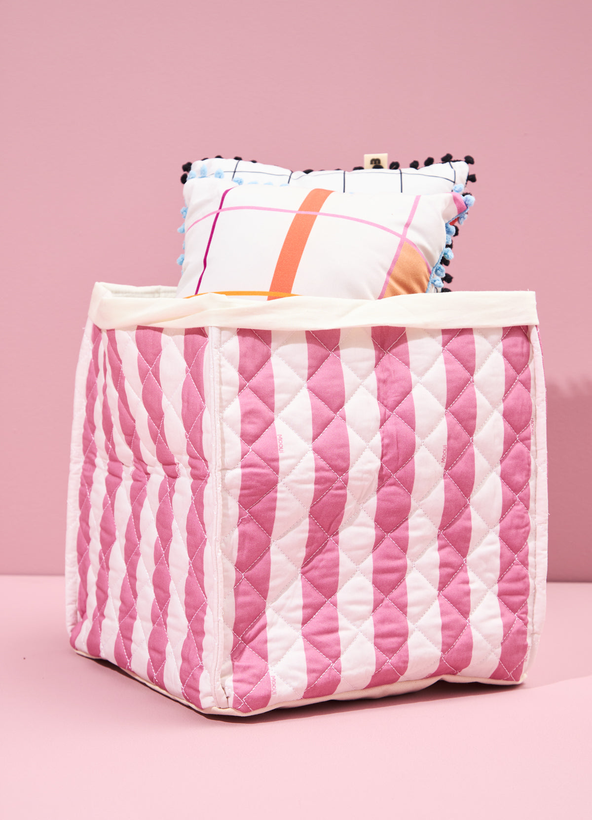 Large Storage Box - Azalea Stripes