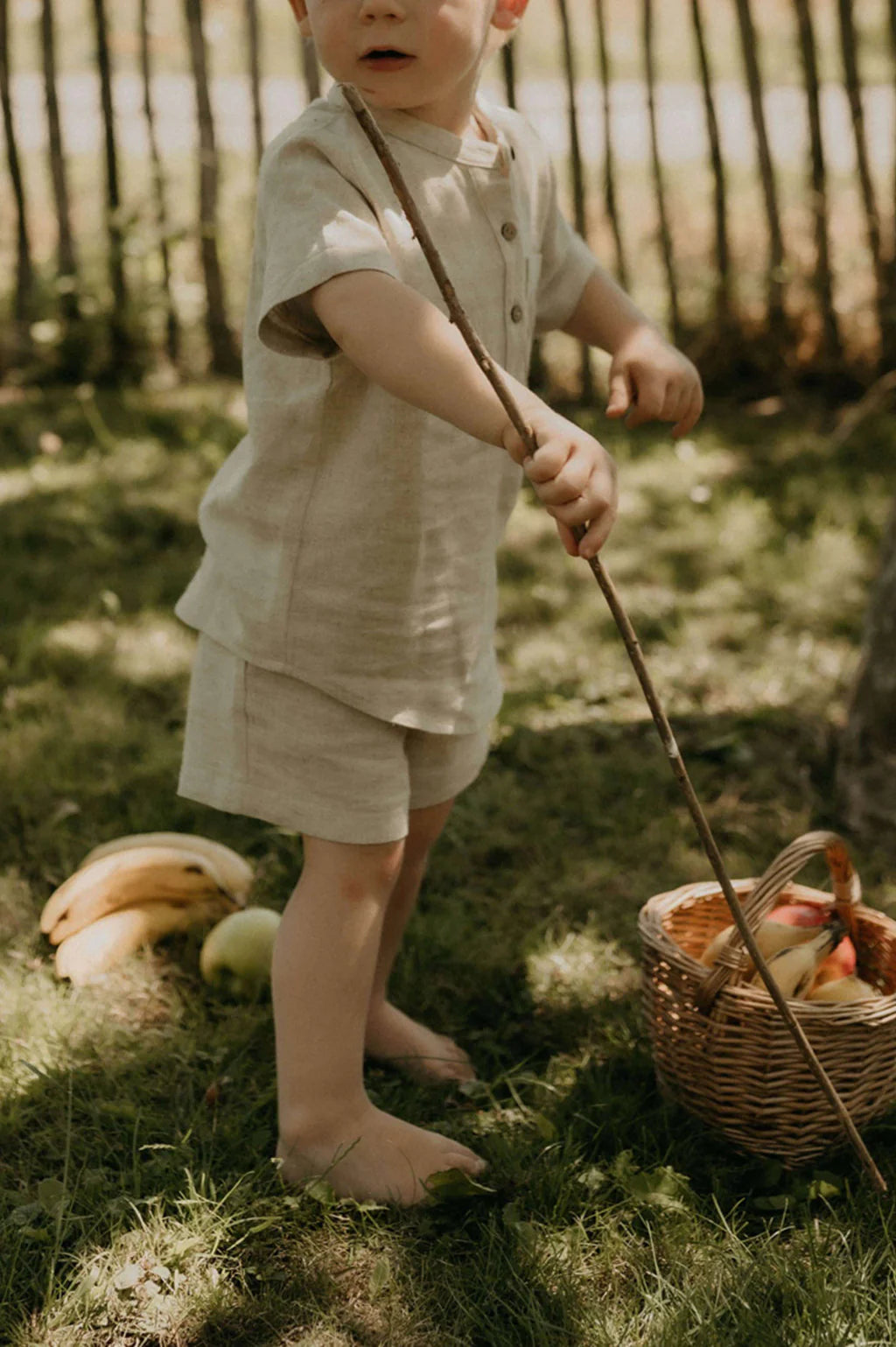 Linen Shorts Set - Oat