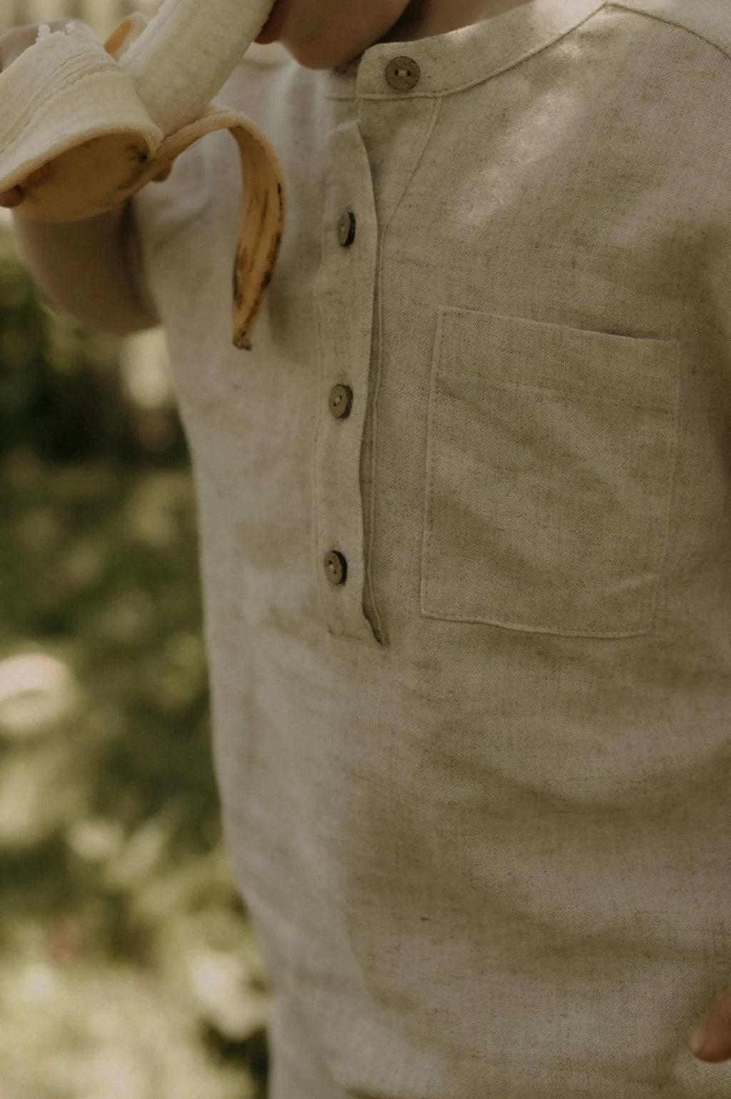 Linen Shorts Set - Oat