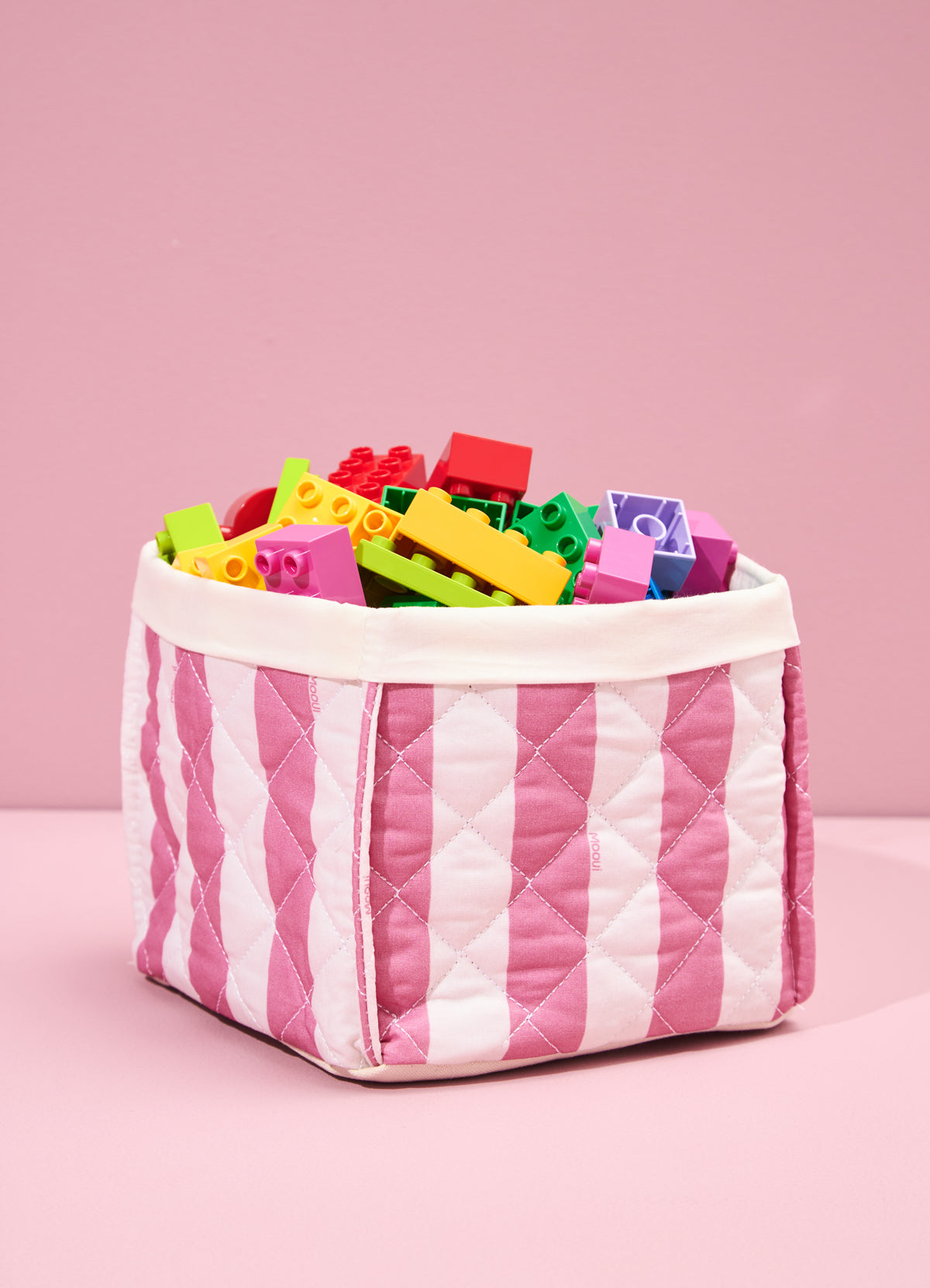 Medium Storage Box - Azalea Stripes