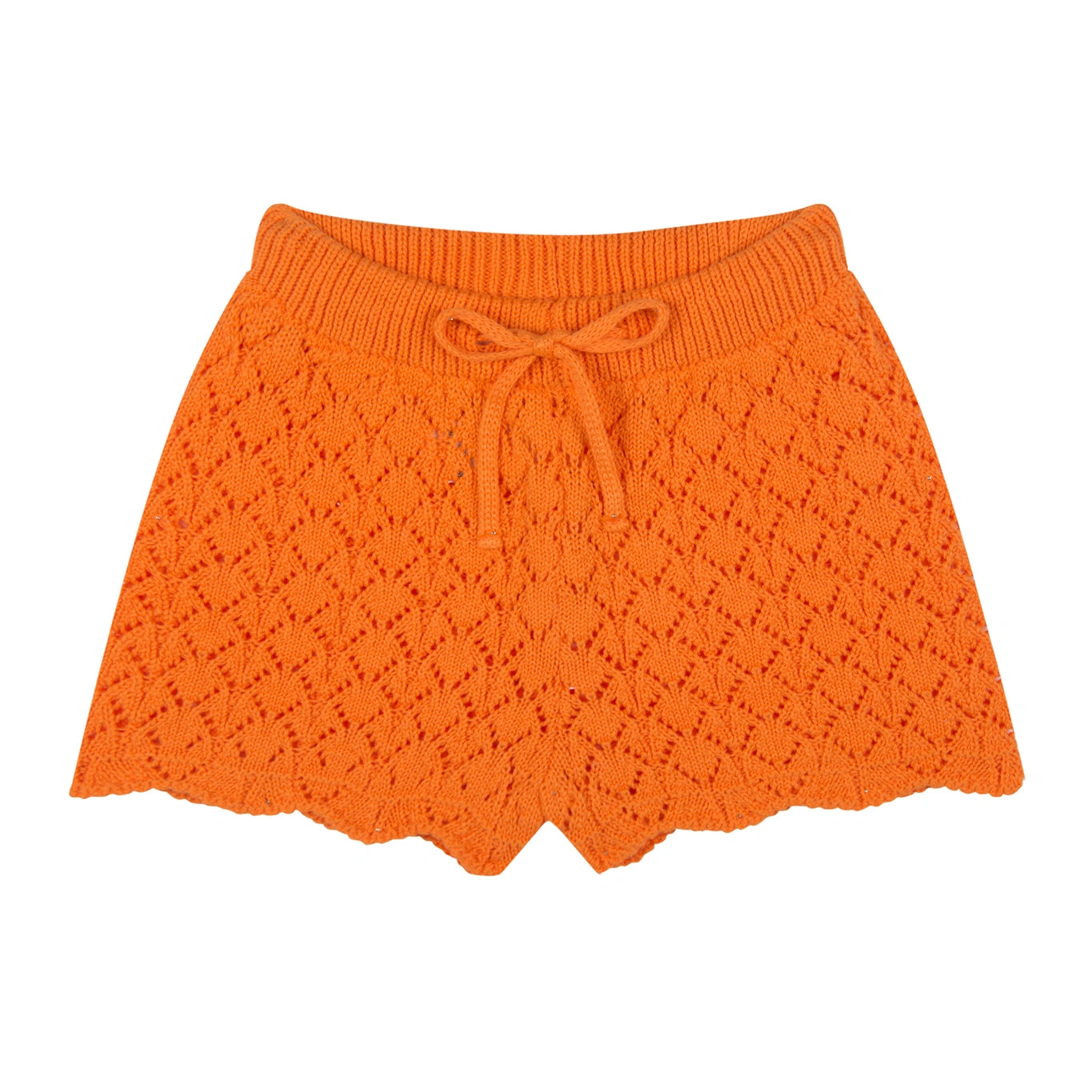 Orange Knit Short Set