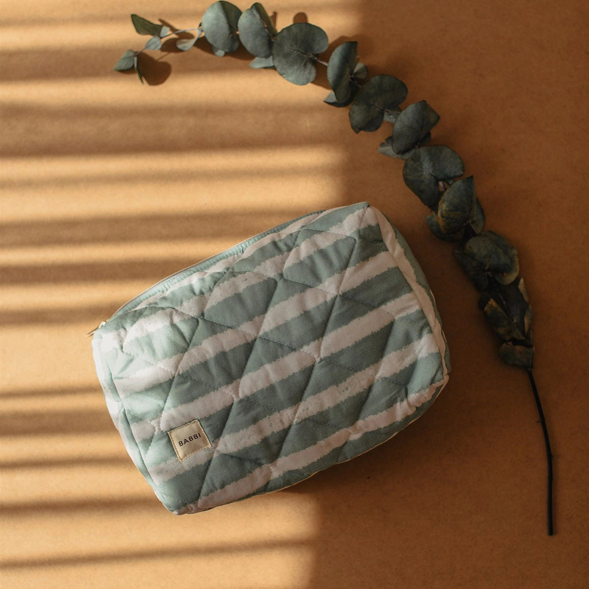 Striped Mint Pouch