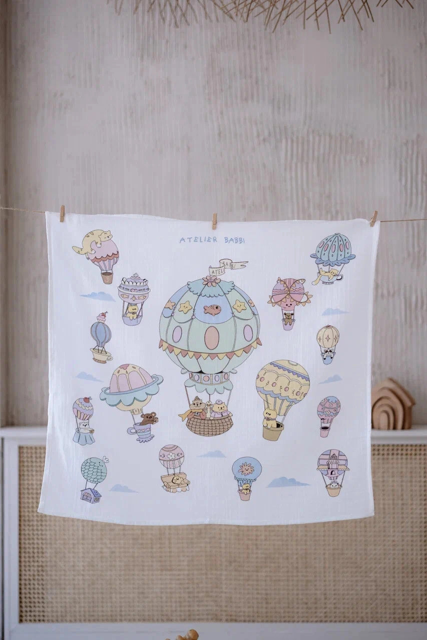 Hot Air Balloon Muslin Swaddle
