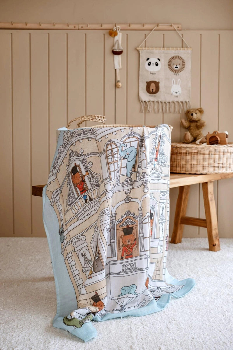 Little Soldiers Muslin Swaddle