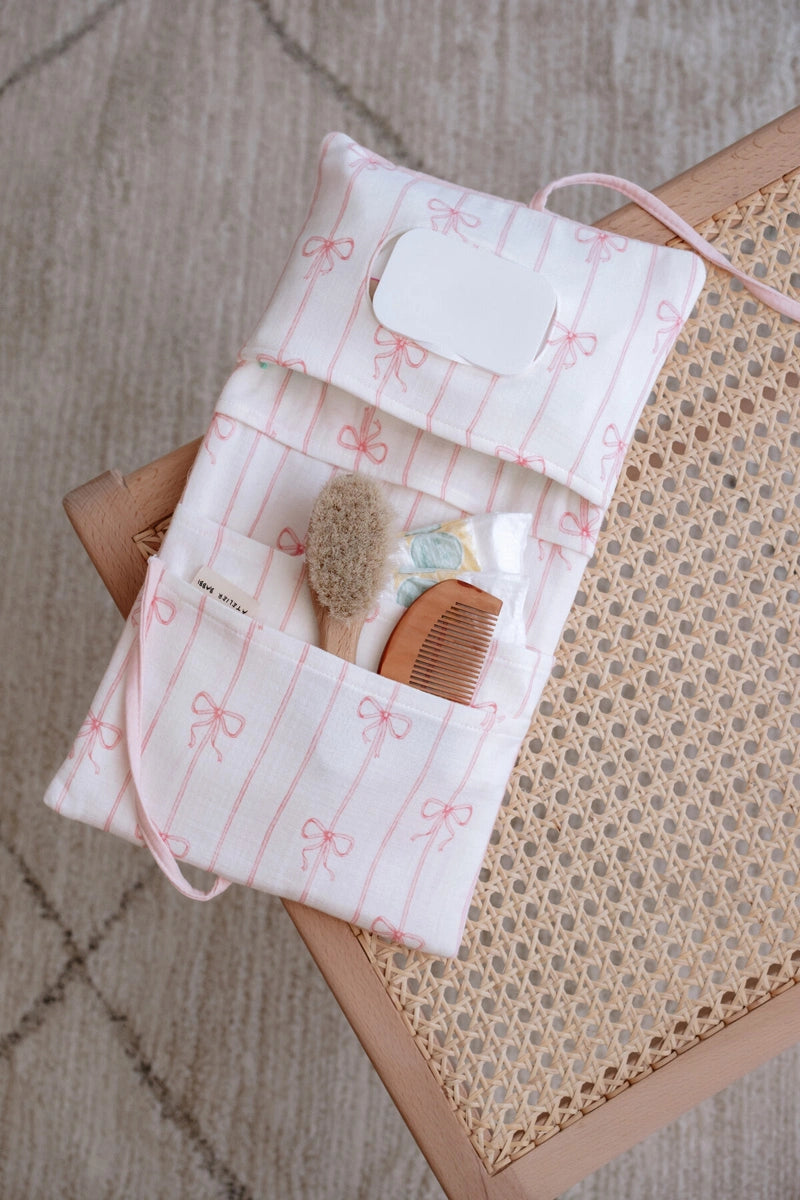 Ribbon Changing Pouch - Pink