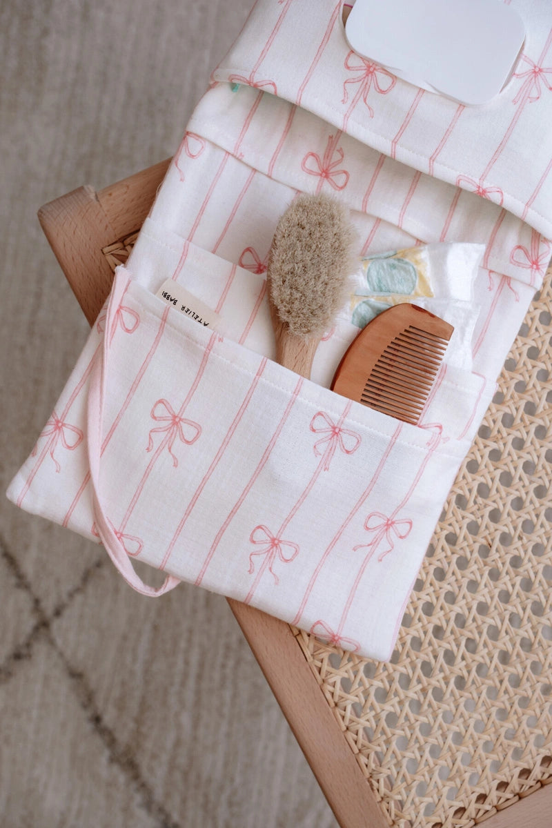 Ribbon Changing Pouch - Pink