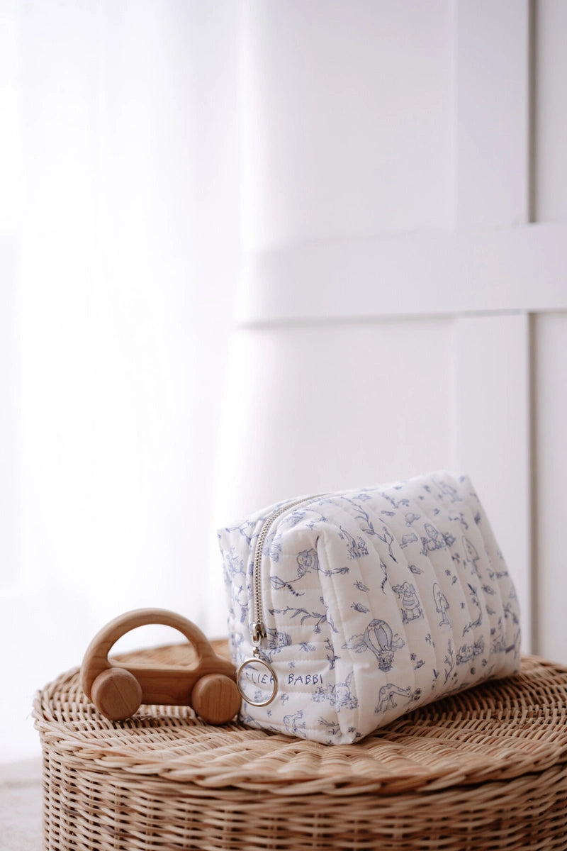 Toile De Jouy Pouch - Blue