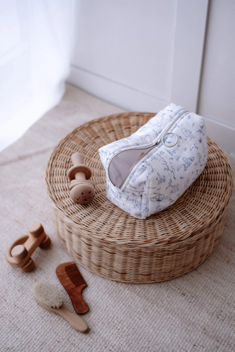 Toile De Jouy Pouch - Blue