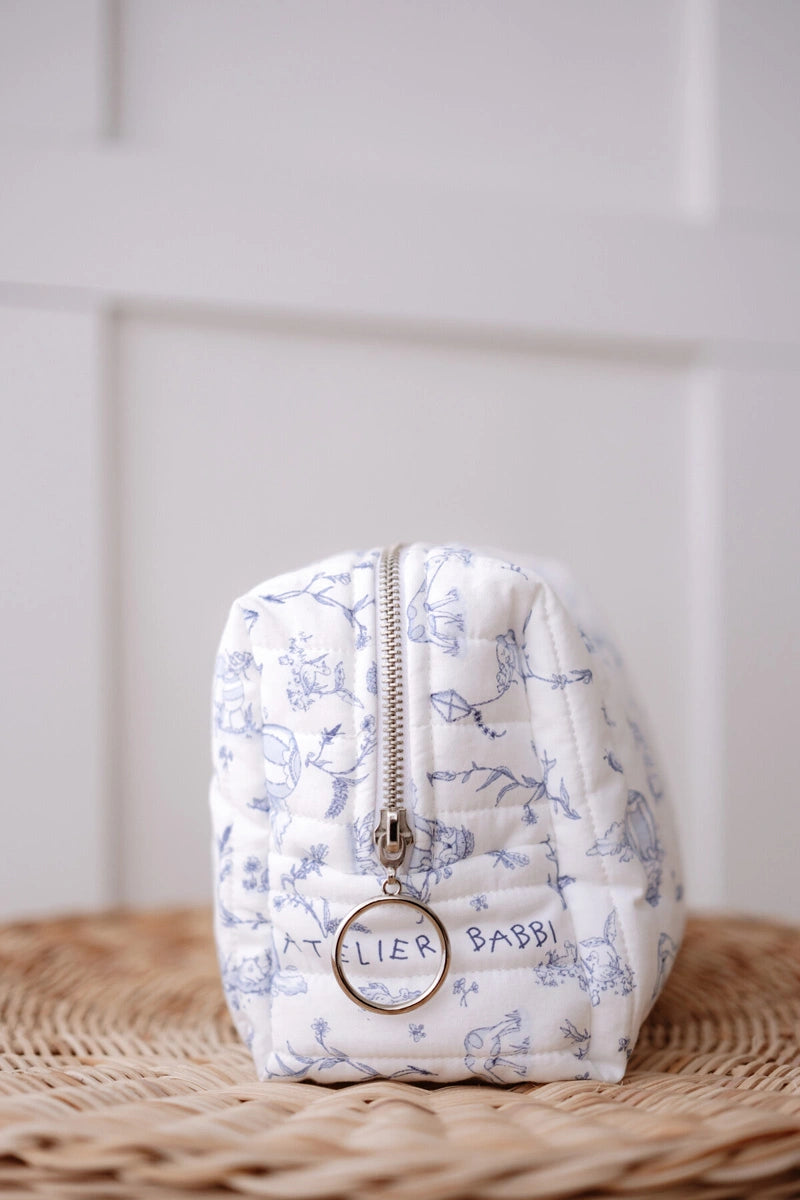 Toile De Jouy Pouch - Blue