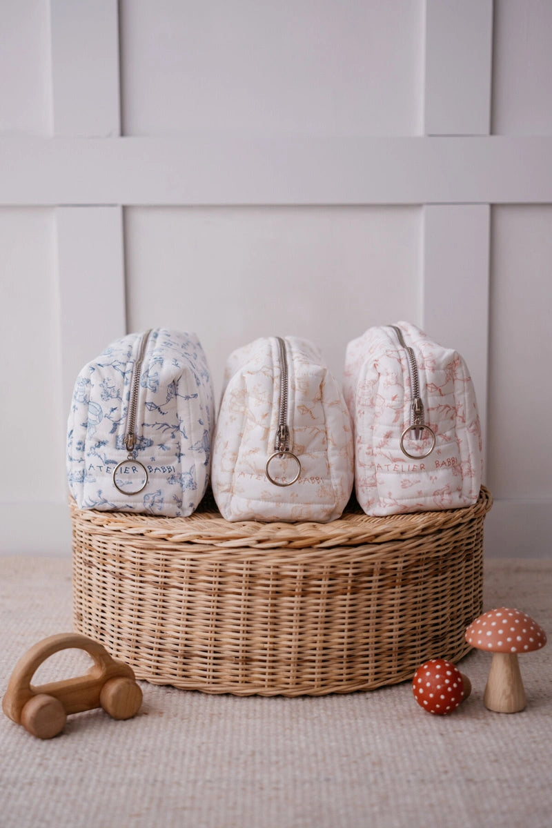 Toile De Jouy Pouch - Blue