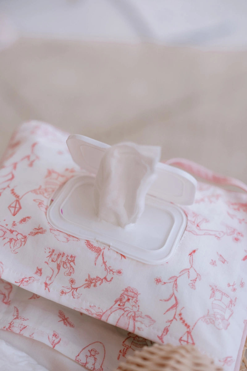 Toile De Jouy Changing Pouch - Pink