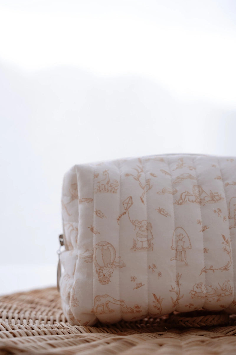 Toile De Jouy Pouch - Beige