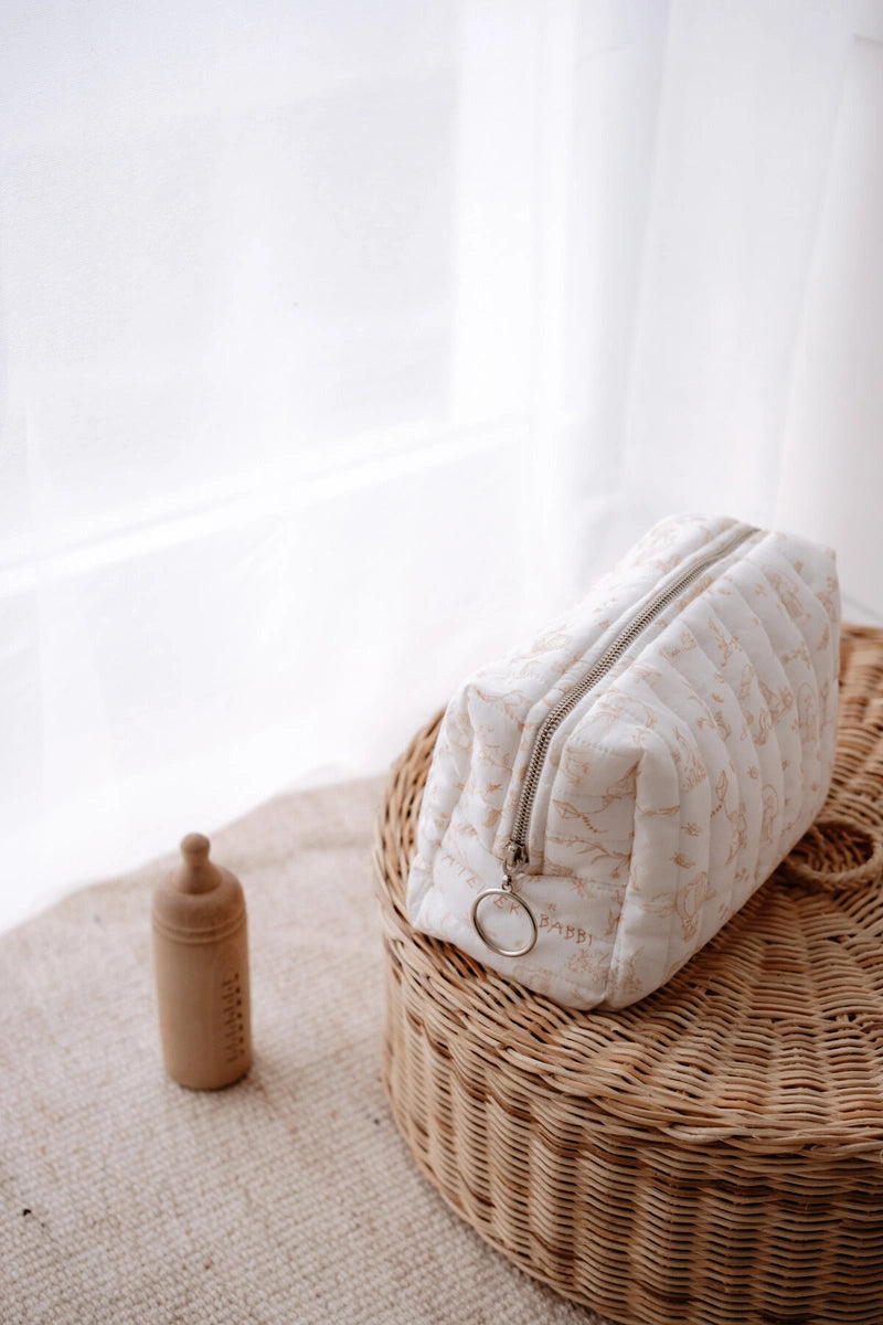 Toile De Jouy Pouch - Beige