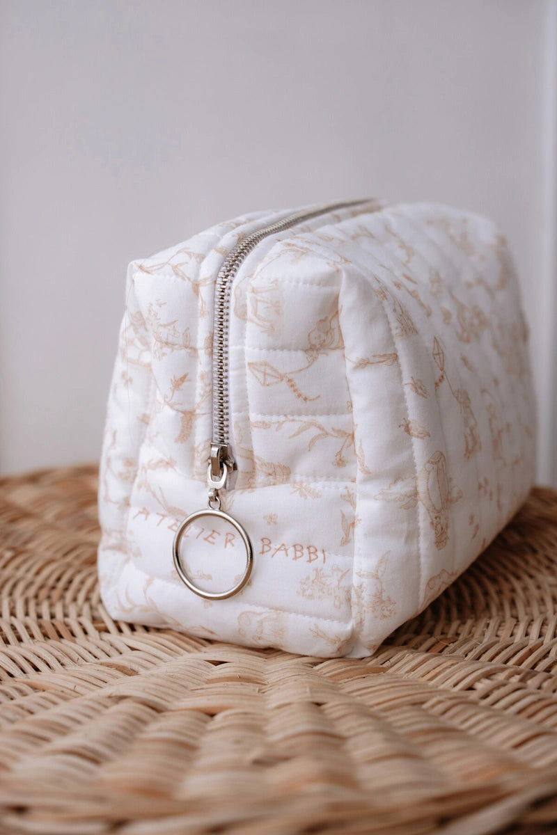 Toile De Jouy Pouch - Beige