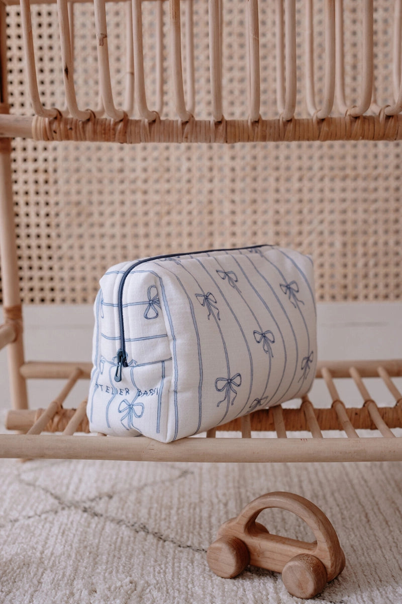 Ribbon Pouch - Blue