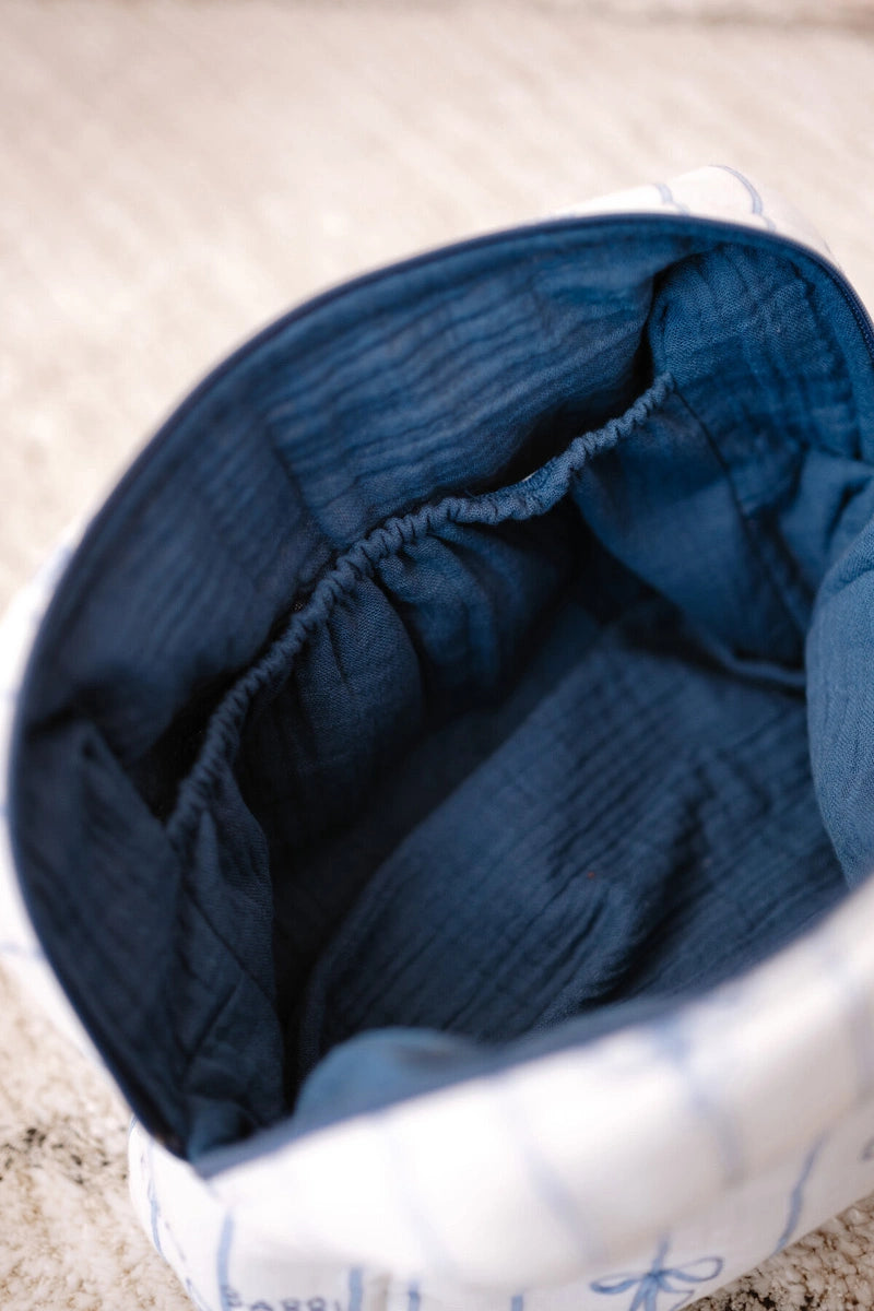 Ribbon Pouch - Blue