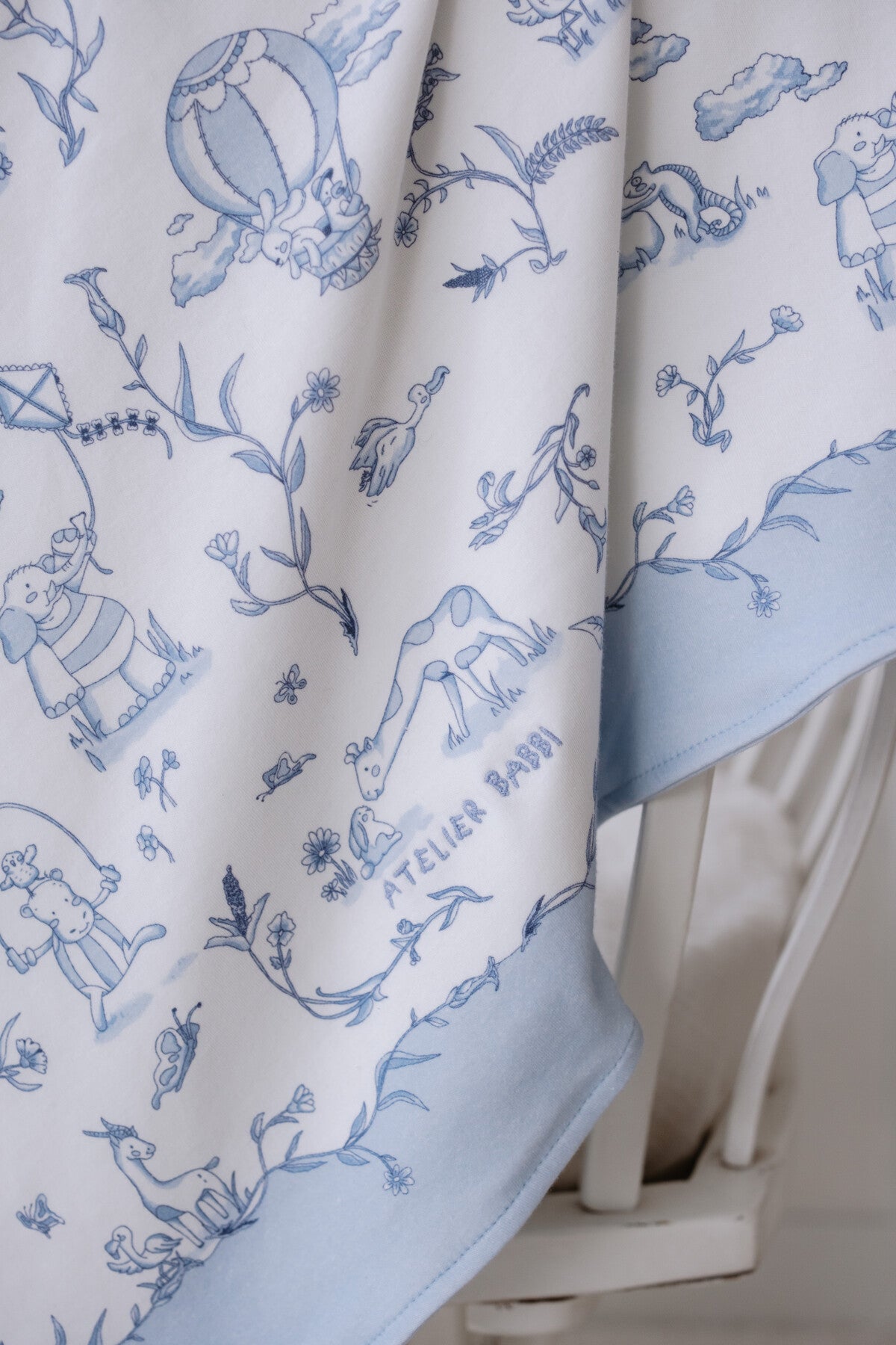 Toile De Jouy Newborn Set - Blue