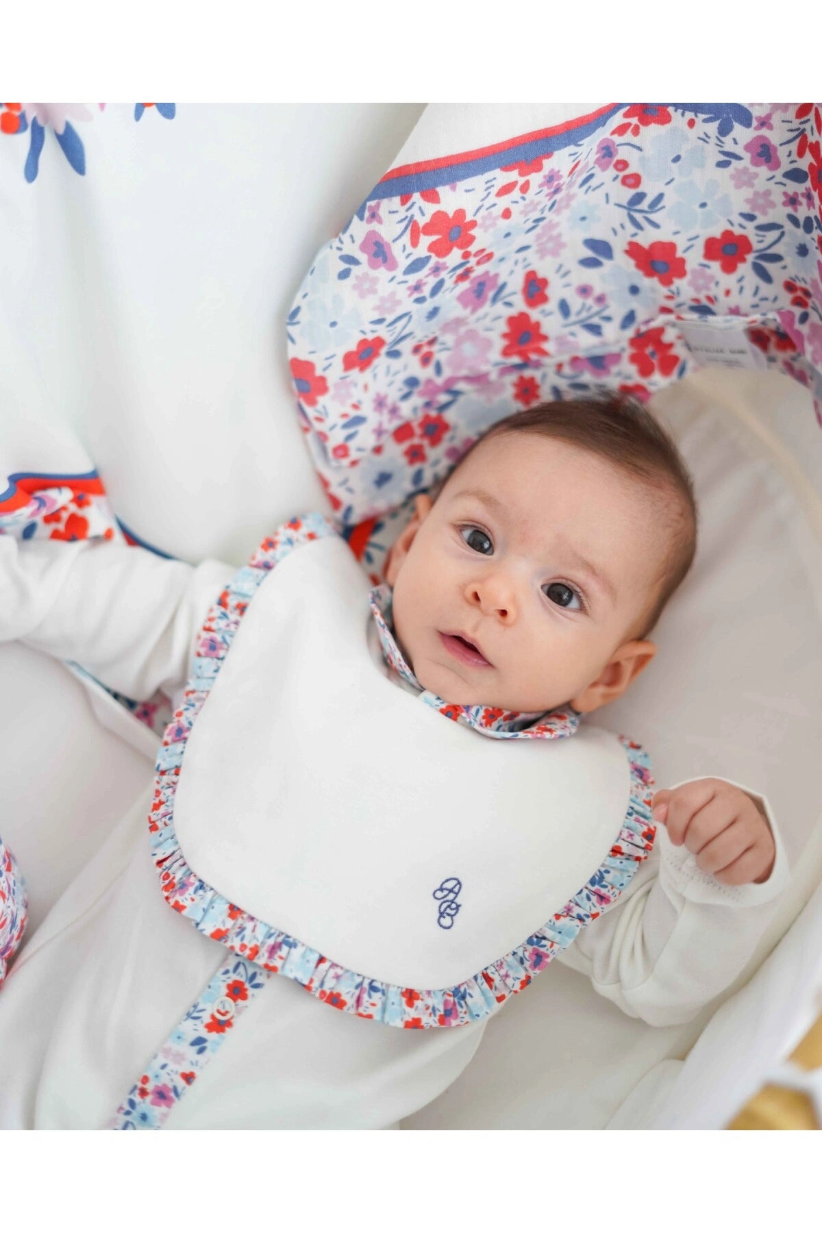Little Blossom Footed Onesie - Red