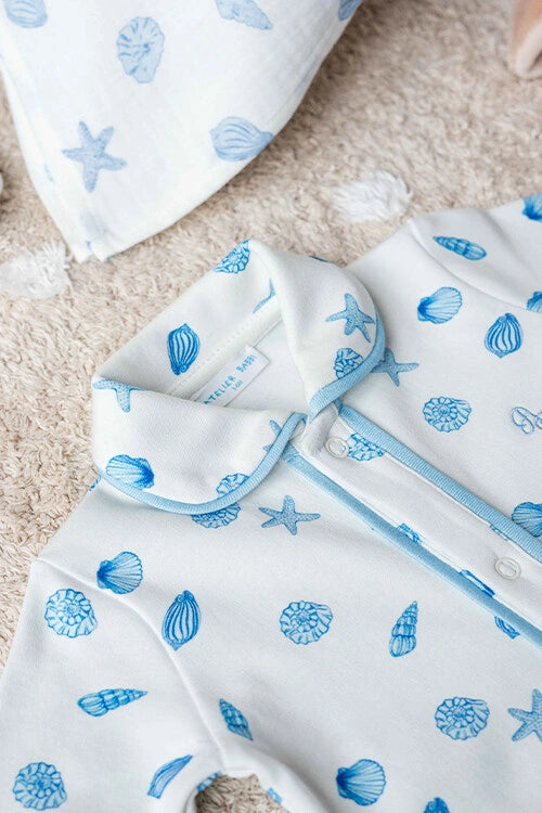 Seashell Footed Onesie