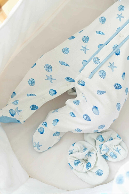 Seashell Footed Onesie