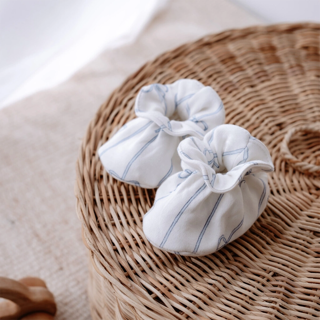 Ribbon Booties - Blue