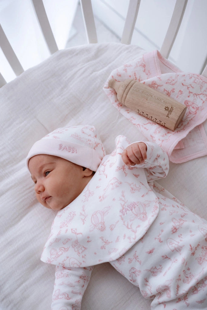 Toile De Jouy Muslin Cloth - Pink