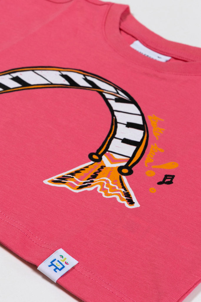 Piano Fish Crop T-Shirt