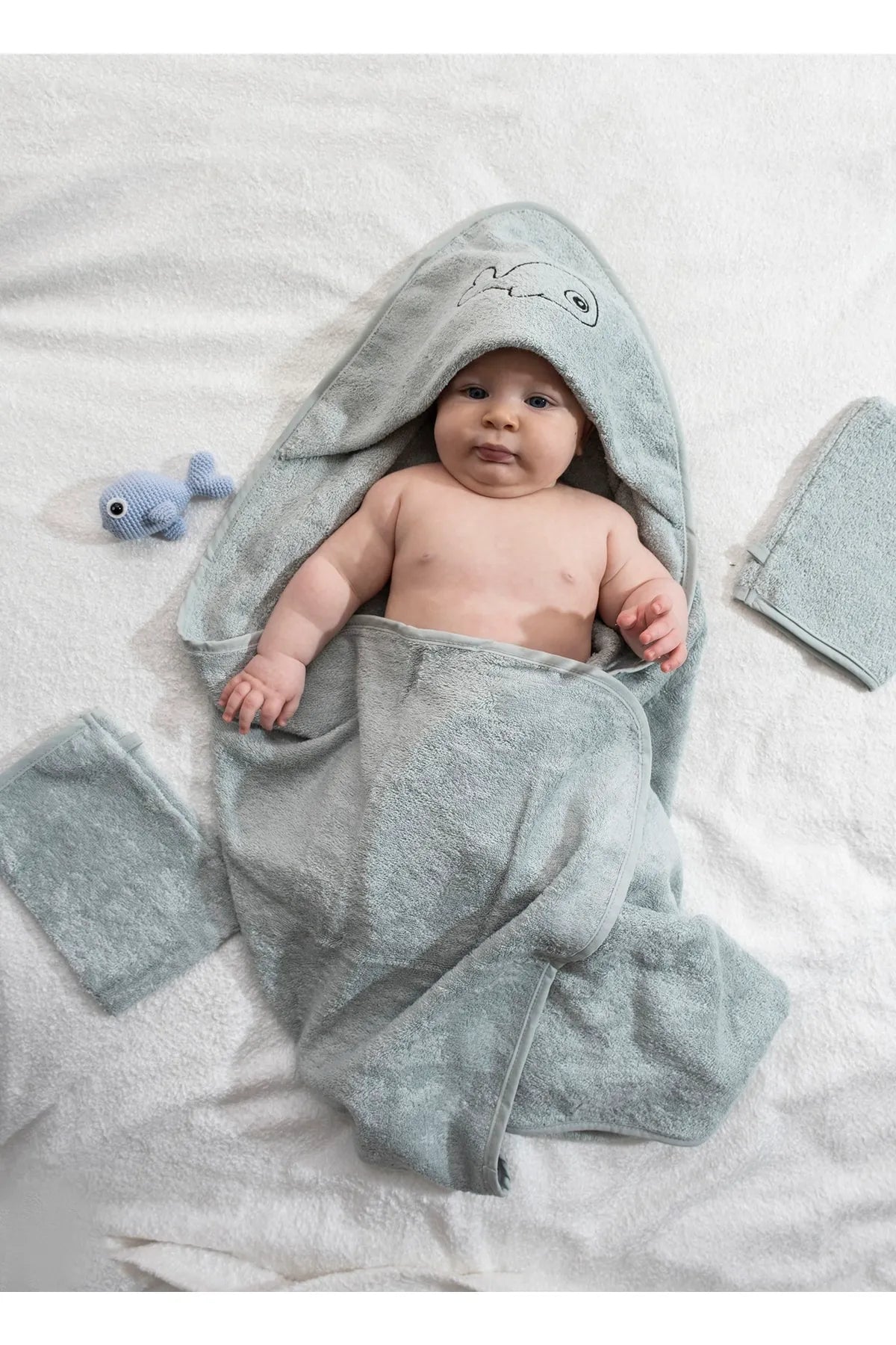 Hooded Towel and Mitt Set