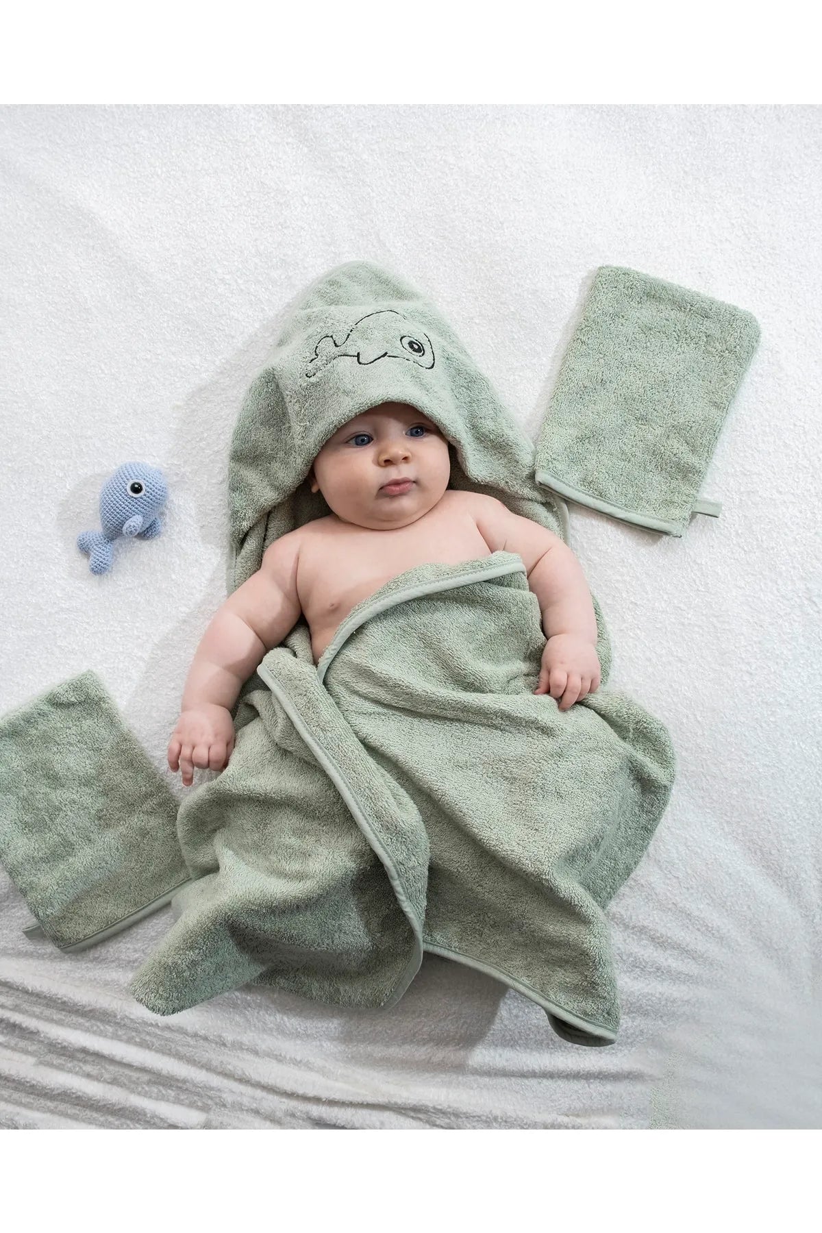 Hooded Towel and Mitt Set