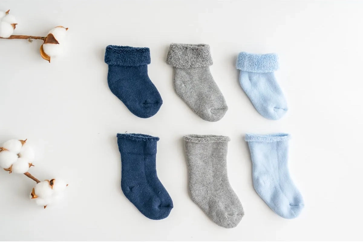 Terry Baby Socks - Blue
