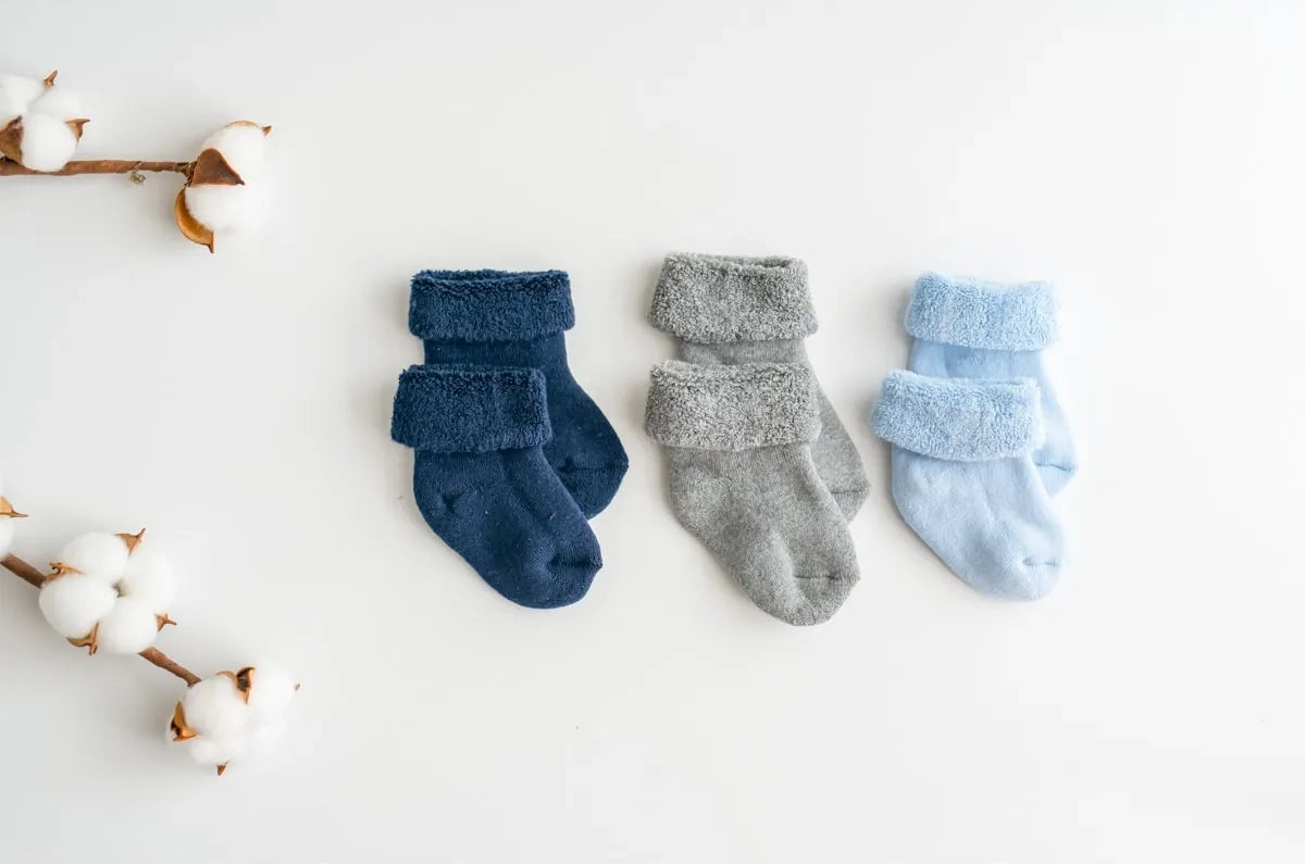 Terry Baby Socks - Blue