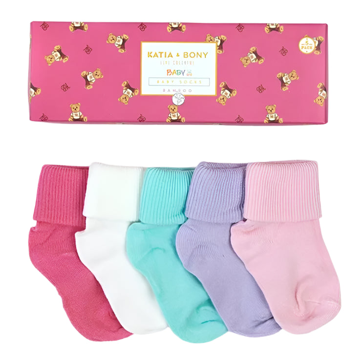 Bamboo Baby Socks Set - Pink
