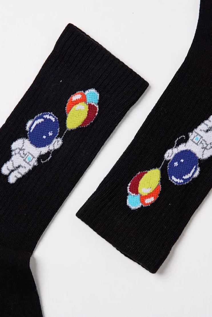 Astronaut Socks - Black