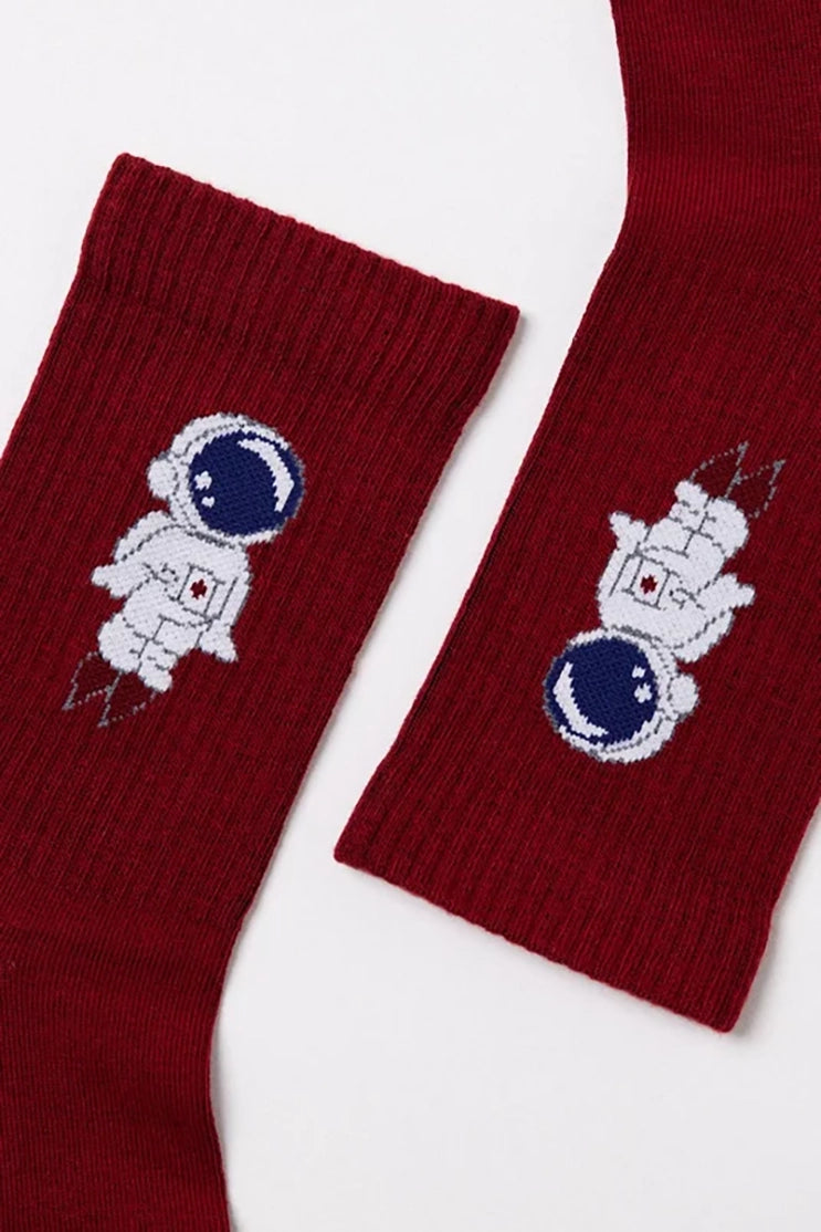 Astronaut Socks - Red
