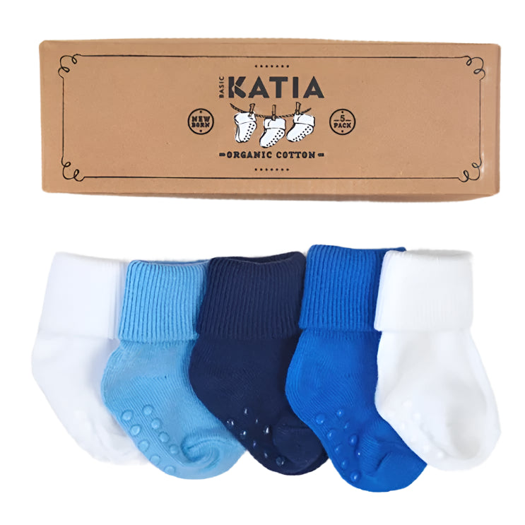 Organic Baby Socks Set - Blue