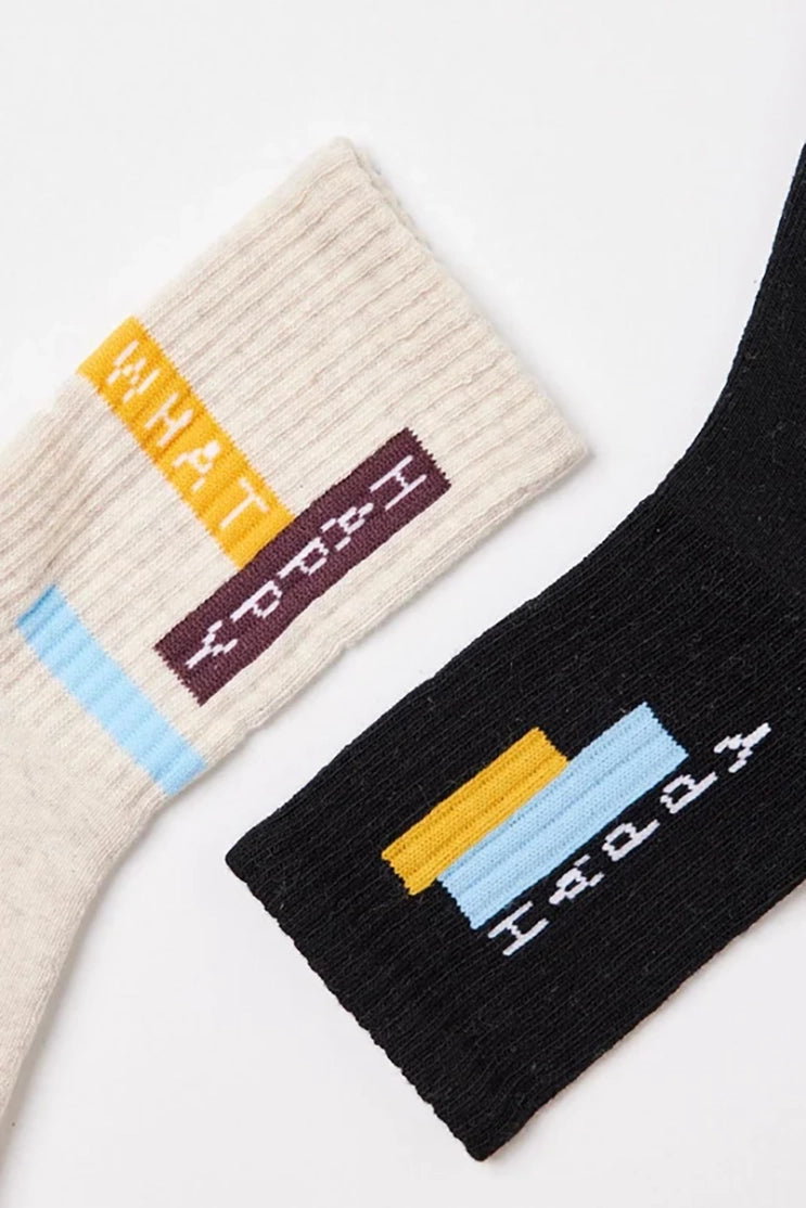 Motto Crew Socks - Black
