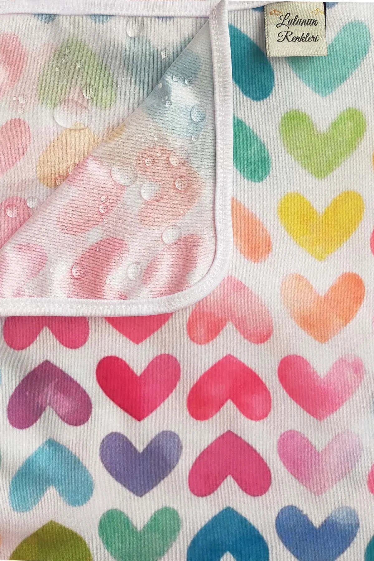 Splashmat & Wet Bag Set - Colored Hearts