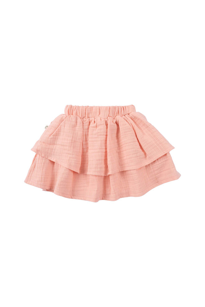 Muslin Layered Skirt - Pink