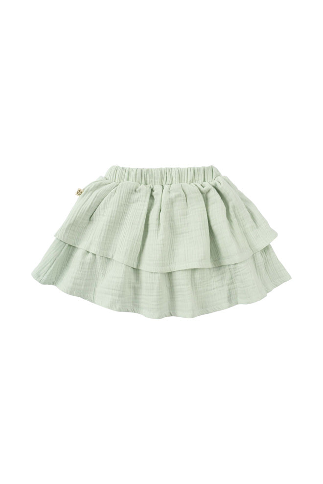 Muslin Layered Skirt - Green