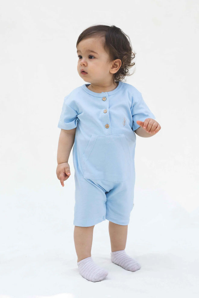 Bamboo Romper - Blue