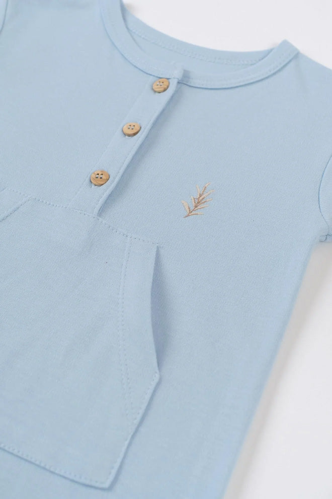 Bamboo Romper - Blue
