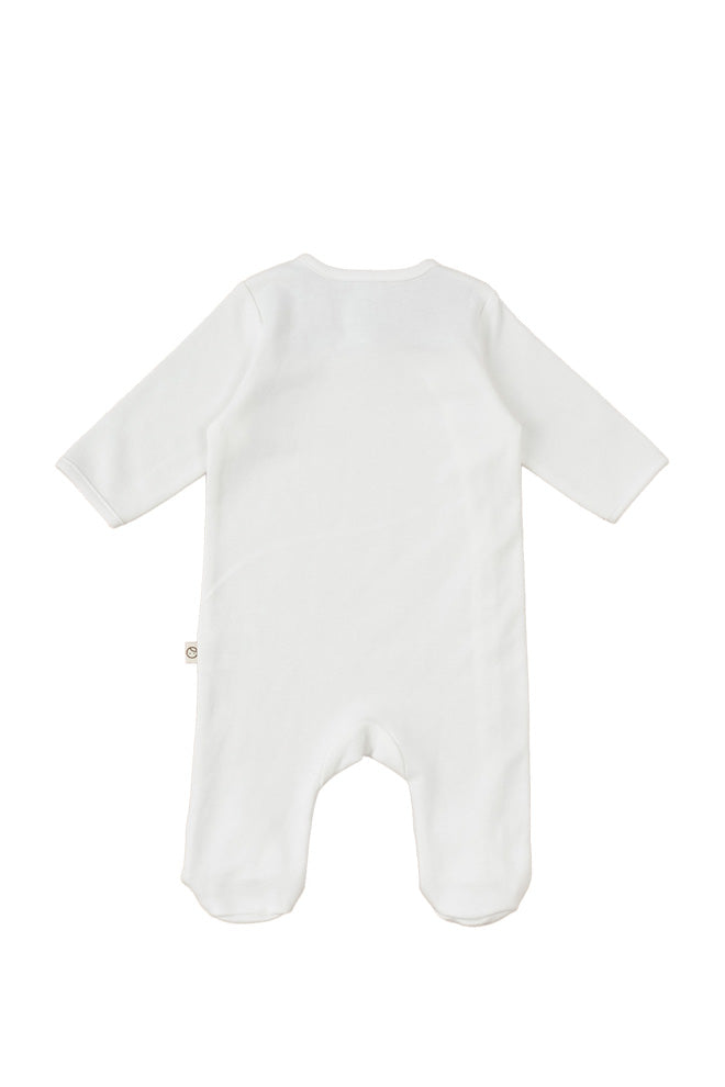 Footed Onesie - White
